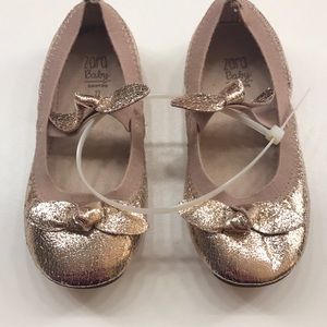 Zara Baby Mary Jane Rose Gold Shoes Sz 6.5
